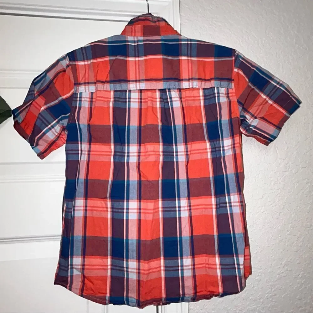 Old Navy Boys’ Plaid Stripe Floral Print Polo Button Down Shirt Lot of 4